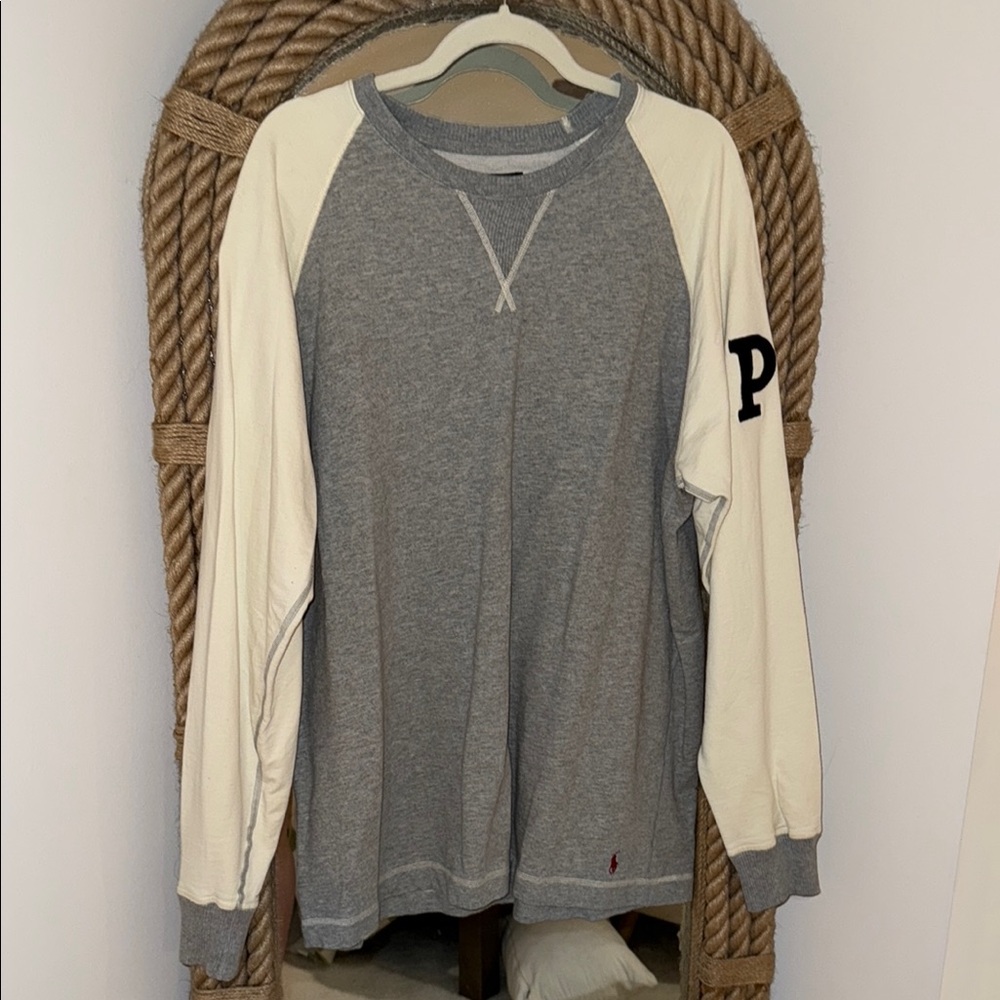 Polo Gray and Cream Crewneck